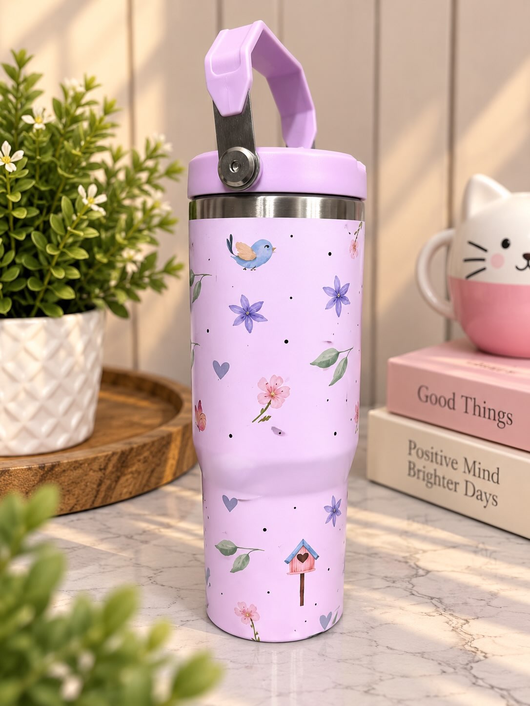 Copo Floral com Nome